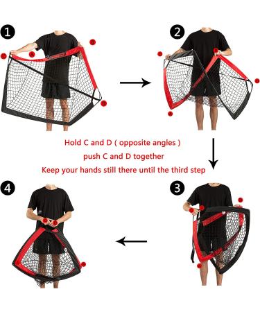 Portable Soccer Goal - 4x3 FT with Carrying Case for Backyard Training and Practice - RUNNZER Soccer Nets - Buy Online on GoSupps.com