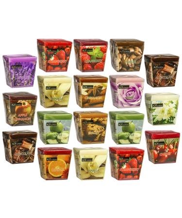 All2shop scented votive candles set of 18 different pure fragrances for relaxation and aromatherapy (18 different fragrances normal)