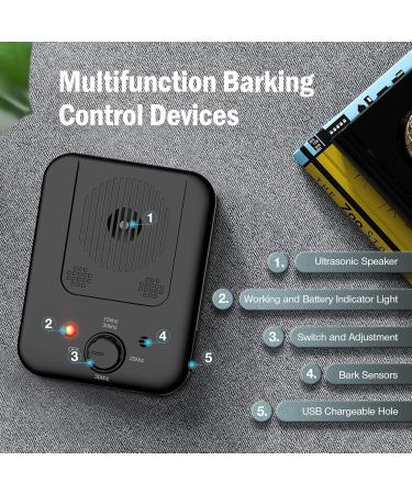 Buy Antibell for Dogs - 3 Frequency Levels Sonic Anti-Bell Device 33ft Range Rechargeable Ultrasound - Perfect for Indoor & Outdoor Use - Black - Buy Online on GoSupps.com
