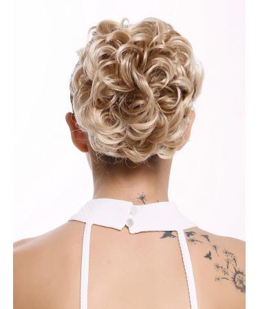 WIG ME UP Q0147-27T613 Hairpiece Bun - Voluminous Blonde Mix Braid Curls with Butterfly Clip for International Shipping - Buy Online on GoSupps.com