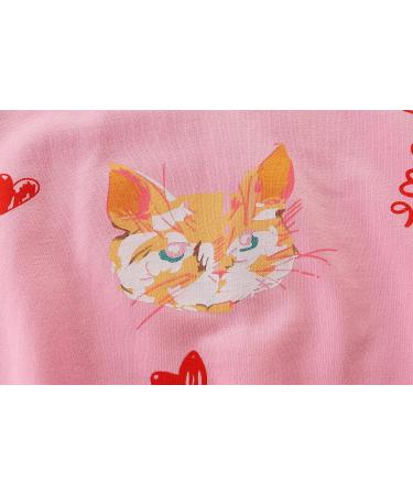 Girls Cotton Sweatshirt - Long Sleeve Pullover for Toddlers Age 4-5 Years | Casual Jumper T Shirt for Kids with Cats Design - Buy Online on GoSupps.com