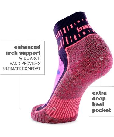 Blister Resist Performance Quarter Athletic Running Socks - Large Mink/Grey | 1 Pair for Men and Women - Buy Online on GoSupps.com