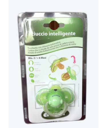 Intelligent pacifier made of latex cherry profile size 2 (over 6 months) green