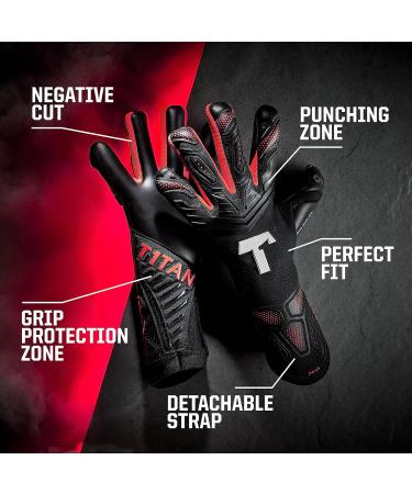 Buy T1tan Alien 2.0 Goalkeeper Gloves for Adults Unisex Football Gloves with 4mm Professional Grip in Various Sizes & Colors - Alien Black Energy 2.0 - Buy Online on GoSupps.com