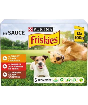 Friskies Vitafit Adult Dog Food in Sauce with Meat/Vegetables for Dogs (packaging may vary)