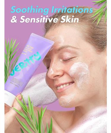 Vertty Tea Tree Vegan Cleansing Foam - Daily Oil Control & Hydrating Cleanser for Sensitive Skin - Soothing & Exfoliating Formula for Teens & Kids (3.38oz) - International Shipping Available - Buy Online on GoSupps.com
