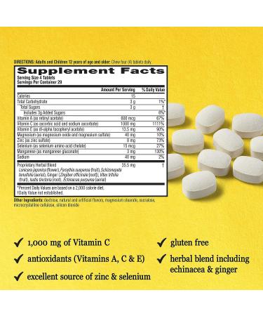 Airborne 1000mg Vitamin C Chewable Tablets Citrus & Very Berry Flavor Bundle - Immune Support Supplement with Zinc - 2x116ct - Buy Online on GoSupps.com