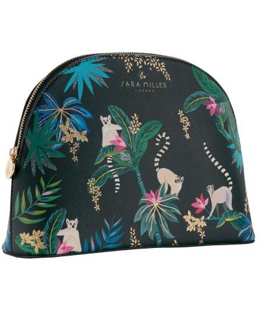 Sara Miller Tahiti Large Dark Green Cosmetic Bag - Stylish Travel Organizer & Makeup Pouch | International Shipping Available - Buy Online on GoSupps.com