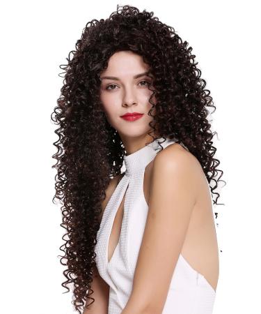 Buy Wig Me Up DW2315-2T33 Women's Long Curly Afro Caribbean Style Wig - Mahogany Brown Mix | International Shipping - Buy Online on GoSupps.com