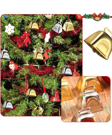 36 Mini Cow Bells for Crafts & Christmas Decor - Gold/Silver Bells with Hooks for Wedding & Party - Buy Online on GoSupps.com