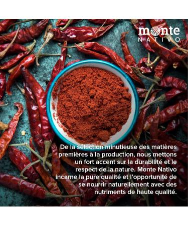 Piment de Cayenne moulu Monte Nativo (250g) - Poudre de Piment de Cayenne - pices aromatiques s ch es avec soin id ales pour Cuisiner et Assaisonner - Ar me et Go t intenses Piment de Cayenne 250 g (Lot de 1) - Buy Online on GoSupps.com