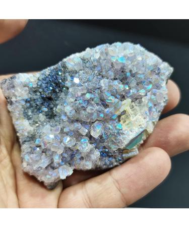 Crystal Rough Specimen Healed 1PC Natural Amethyst Cluster Aura Crystal Electroplating Titanium Quartz Cluster Stone Natural Quartz Crystal As a Gift (Size : 40-60mm) - Buy Online on GoSupps.com
