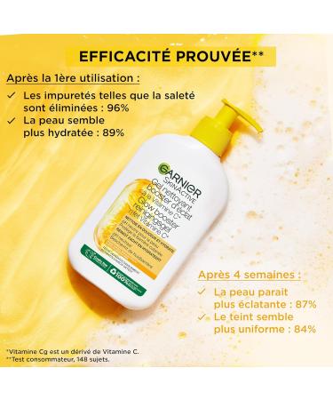  Garnier Garnier SkinActive Vitamin C Radiance Booster Cleanser Gel - 250 ml - Buy Online on GoSupps.com