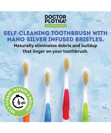Dr. Plotka's Extra Soft Flossing Toothbrush - Ultra Clean Nano Toothbrush for Sensitive Teeth & Gums - 1 Orange Manual Toothbrush - Buy Online on GoSupps.com