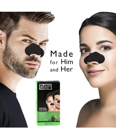 Global Beauty Care 18 Activated Charcoal & Tea Tree Nose Cleansing Strips - Blackhead Remover for Clear Skin - Buy Online on GoSupps.com