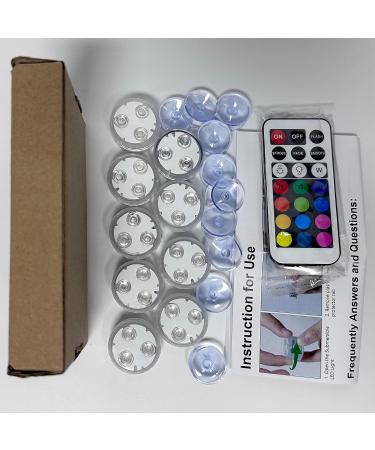 Daphomeu Mini Underwater LED Lights - Waterproof RGB Lights for Aquarium Pool Garden Wedding & Christmas Decor with Remote Control - Buy Online on GoSupps.com