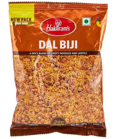 Haldiram's Dal Biji - 200g (Pack of 6) - Crispy and Spicy Lentil Snack | Authentic Indian Flavor | Perfect Tea-time Snack | Family Pack Spicy 200.00 g (Pack of 6)