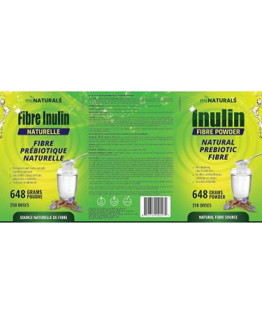 Pure Inulin Fiber Powder Natural Prebiotic Fibre Supplement Clear and Taste Free Increases good bacteria Chicory Root - 250 DOSES - 648 grams - by miNATURALS - Buy Online on GoSupps.com