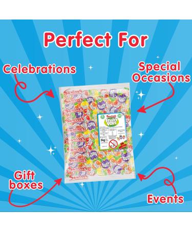 Swizzels Fruity Pops Lollies Bag 3 kg Bulk Sweets single - Buy Online on GoSupps.com