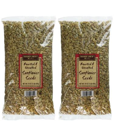 Trader Joe's Roasted & Unsalted Sunflower Seeds 16 oz (2 Pack) - 1lb each - Buy Online on GoSupps.com
