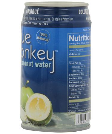 Blue Monkey 100% Natural Coconut Water 11.2oz (Pack of 24) - Packaging May Vary - Buy Online on GoSupps.com