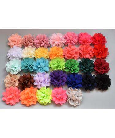 PrettyBoutique Girls Kids Women Chiffon Flower Hair Clip Alligator Clip Party Wedding (7cm Coral) - Buy Online on GoSupps.com