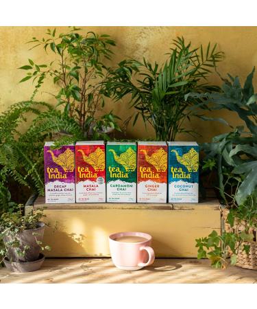 Tea India Decaf Masala Chai Biodegradable Teabags 160ct - Rainforest Alliance Certified Chai Tea - Buy Online on GoSupps.com