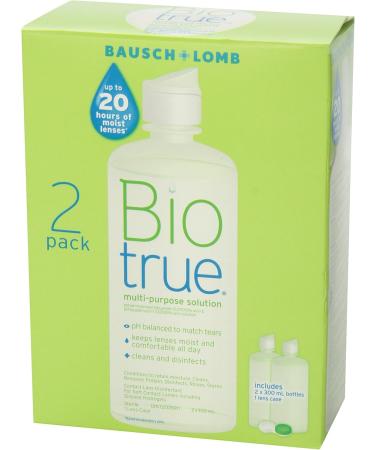 Contact Lens Solution by Biotrue Multi-Purpose Solution for Soft Contact Lenses 300mL (Pack of 2) Biotrue 300 mL (2 Pack) - Buy Online on GoSupps.com