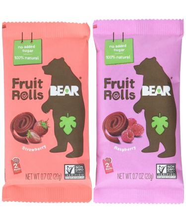 BEAR Real Fruit Rolls - Variety Pack - 16 Count (2 Rolls Per Pack)