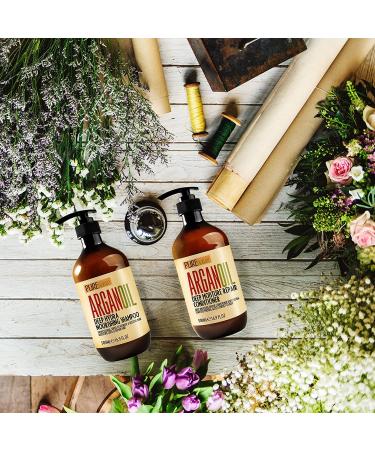 Moroccan Argan Oil Shampoo and Conditioner Set - SLS Sulfate Free - Ideal Gift for Damaged, Dry, Curly, or Frizzy Hair - Thickening Formula for Fine/Thin Hair - Safe for Color & Keratin Treated Hair - Buy Online on GoSupps.com
