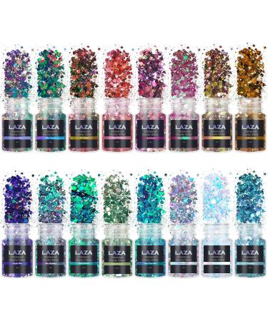 Shop Laza Chameleon Holographic Glitter - 16 Vibrant Colors for Resin Nail Art & Crafts | International Shipping Available - Buy Online on GoSupps.com