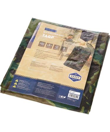 Stansport 10x12 Woodland Camo Multi-Purpose Tarp - Reinforced for Durability - Buy Online on GoSupps.com