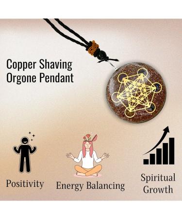 Shop Amazing Gemstone Orgone Pendant Necklace - Copper Shavings & Metatron Cube for Healing | Unisex Jewelry for Women Men & Kids - Buy Online on GoSupps.com