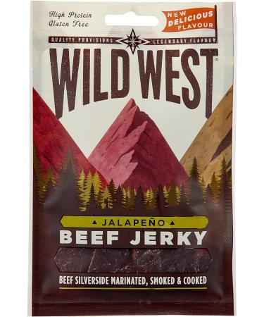 Wild West Honey BBQ Beef Jerky 35 g Pack of 12 & Jalapeno Beef Jerky 35 g 12 Count (Pack of 1) + Beef Jerky - Buy Online on GoSupps.com