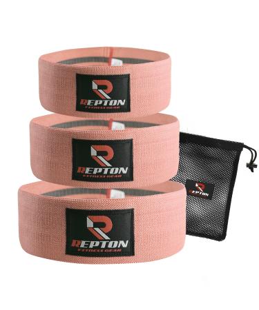 3 Sets Resistance Bands | Glutes Hips and Legs Exercise Band | Ideal for Home Gym Fitness Yoga Pilates & Workout | Women and Men Non-Slip Booty Band | Physio Resistant Loop Peach