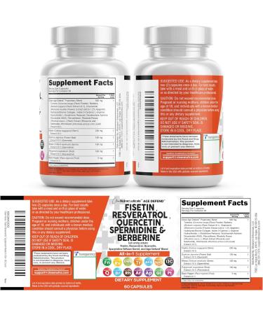 Stamiron Fisetin Resveratrol Spermidine Quercetin - 60 Capsules - Buy Online on GoSupps.com