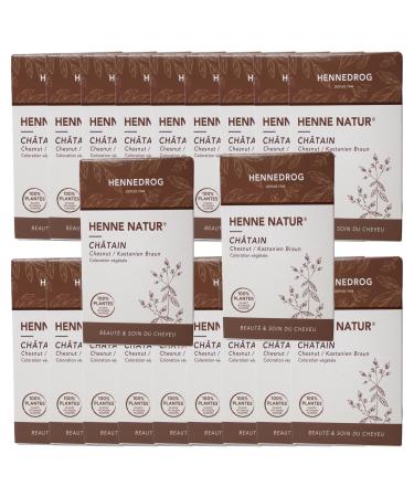Hennedrog - Henna Chatain Ch tain 90g - Coloration V g tale Ch tain (Ch taigne) 20 x 90 g
