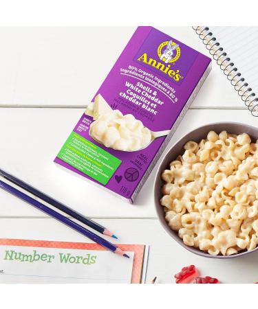 ANNIE'S - VALUE PACK SIZE - MACARONI AND CHEESE Shells and White Cheddar Pack of 10 1.7 Kilogram Box No Artificial Flavours or Synthetic Colours Contains Real Cheese and Milk Ingredients Noodle - Buy Online on GoSupps.com