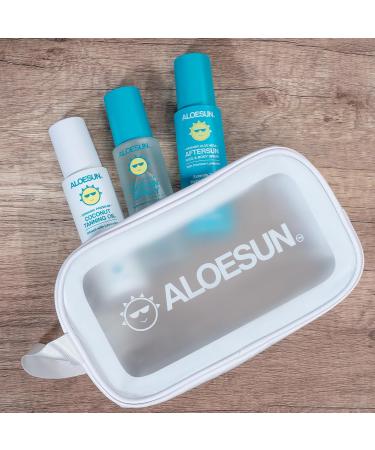 ALOESUN Organic Tanning Travel Size Bundle - Including Organic Coconut Tanning Oil and Beach Bag - Buy Online on GoSupps.com