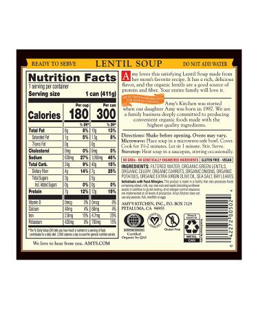 Organic Lentil Vegan Soup 14.5 oz (Pack of 12) - Gluten-Free and Delicious - Buy Online on GoSupps.com