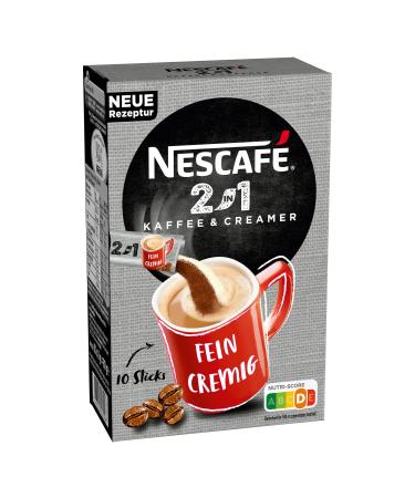 Nescaf 2 in 1 Sticks Caf instantan avec cr mier Caf instantan 10 portions