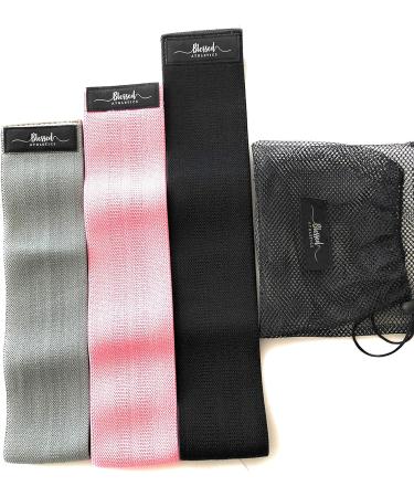 Premium Set of 3 Hip Bands Resistance Bands for Exercise Fitness & Workout. | Non Slip Anti Roll & Anti Snap Designed in Canada! - Buy Online on GoSupps.com