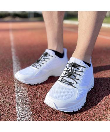 BodyPride Premium Lazy Laces - 12 Colors Elastic Quick Closure Fast Lace-Up System with Reflectors for Sports Marathon Triathlon | 120 cm Black - Buy Online on GoSupps.com