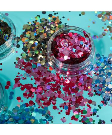 Buy Mystics Coarse-Grained Glitter - 100% Cosmetic Glitter Set (8 Colors) for Face Body Nails & Hair - 3G | Moon Glitter - International Shipping Available - Buy Online on GoSupps.com
