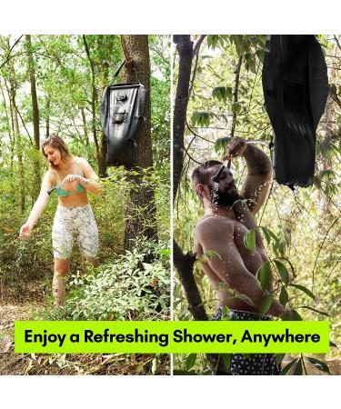 Extremus Rainbow Falls Camping Shower - 6.6 Gallons, Solar Heating, Built-in Thermometer, Portable Shower for Camping - Buy Online on GoSupps.com