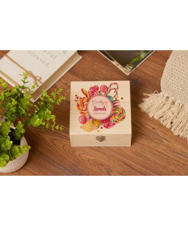 ukgiftstoreonline Personalised Daddy Candy and Sweets Wooden Box Gift - Buy Online on GoSupps.com