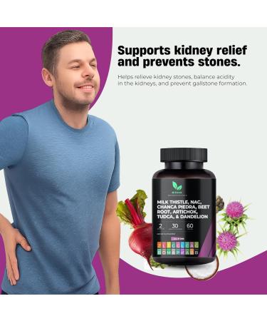 Mishas Nutraceuticals Milk Thistle Dandelion Root NAC and TUDCA Supplement Supports Liver Health Liver Cleanse Detox Kidney and Respiratory Health & Digestion System 60 Vegan Capsules - Buy Online on GoSupps.com