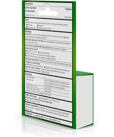 Zyrtec 10mg Allergy Relief Tablets - 24 Hour Relief - Travel Size 3ct - Buy Online on GoSupps.com