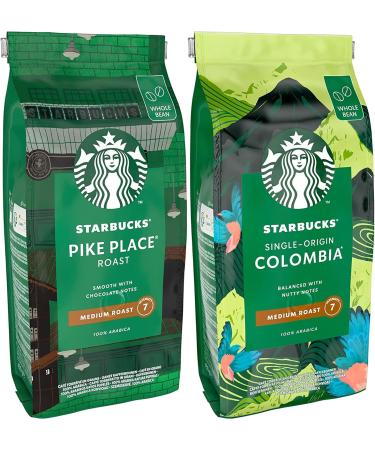 STARBUCKS Pike Place Roast Single-Origin Colombia Whole Bean Coffee 450g (Pack of 4) - Buy Online on GoSupps.com