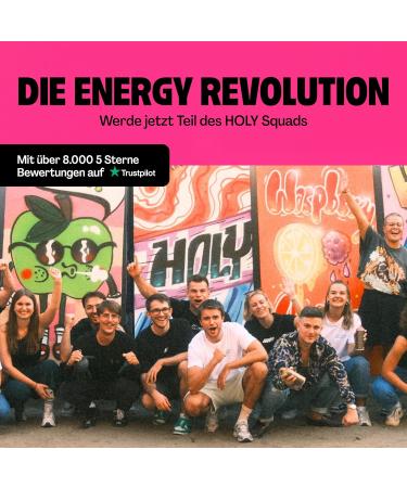 Holy Energy Gaming Booster 'Raspberry Raptor' - Vegan Focus Drink Powder | 50 Portions with Newcaff & Green Tea Extract | Natural Raspberry & Yuzo Flavor | Boost Focus & Energy - Buy Online on GoSupps.com